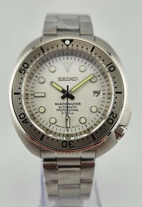 Seiko Willard Marine Master White Mod Automatic 44mm NH35 Mods Saphir 300M + Box - Photo 1/11