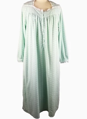 Lanz Of Salzburg ночная рубашка Henley маленький длинные рукава флис новом/белый - Изображение 1 из 4