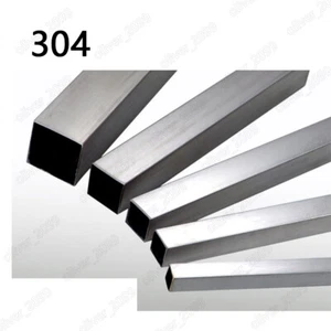 304 Edelstahl Vierkantrohre Länge 250mm Größe wählbar - Picture 1 of 7