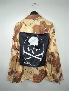 RARE MASTERMIND JAPAN Mens Sz L Coach's Jacket w/ Skull Flag Patch Motif - Picture 1 of 17