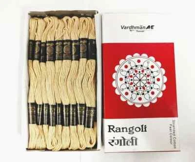 Rangoli Threads Stranded Cotton Floss Cross Stitch Thread Hand Embroidery Beige - Image 1 of 3