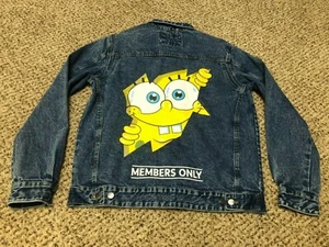 NWT Members Only X Nickelodeon Spongebob Squarepants Denim Jacket Men's* - Picture 1 of 6