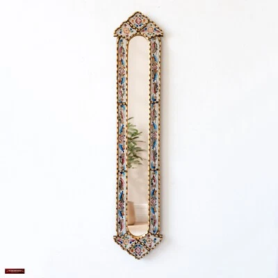 Espejo de pared estrecho peruano, espejo decorativo largo delgado para decoración de paredes Foto 1 de 4