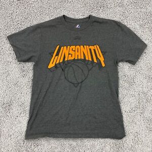 Jeremy Lin Shirt Mens Medium Gray Linsanity New York Knicks #17 Short Sleeve