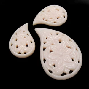 Ópalo Rosa Natural Hecho a Mano 103.20 CTS IMPRESIONANTE 3 PIEZAS ROSA TALLADO TRADICIONAL  - Imagen 1 de 4