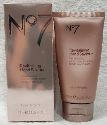 Botas Nº7 REVITALIZANTE SALVADOR DE MANOS Exfoliante Hidratante Suave 2.5 OZ/75mL Nuevas Foto 1 de 4
