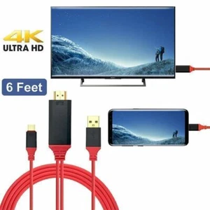 MHL USB-C to HDMI Cable Adapter Converter HDR HDTV for Android Phones Tablet - Picture 1 of 6