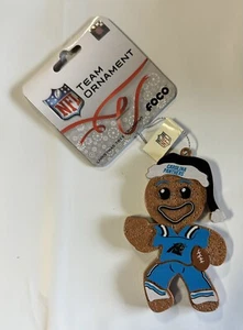 Carolina Panthers Gingerbread Man Christmas Holiday Ornament - FREE SHIPPING - Picture 1 of 2