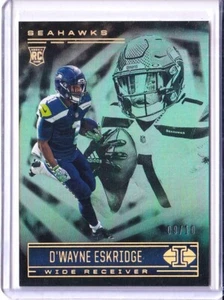 SSP D'Wayne Eskridge 2021 Panini Illusions TRUE GREEN /10 Rookie RC #77 Seahawks - Picture 1 of 3