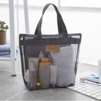 Travel Large Cosmetic Makeup Bag Mesh Toiletry Tote Wash Organizer Portable Bags