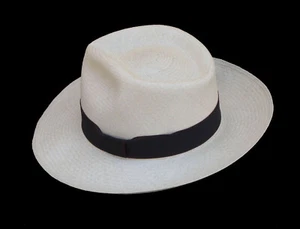 Genuino Panamá Sombrero de Montecristi "Diamante" Subfino Hombres Paja Sombrero de Sol - Imagen 1 de 4