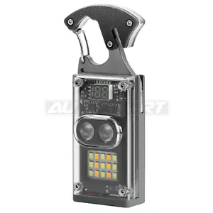 Multifunctional Camping Lights Emergency Flashlights with Carabiner & E Lighter; - Picture 1 of 8