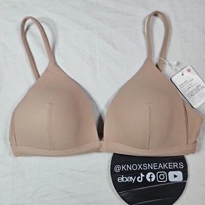Top de natación Lululemon Waterside C PCLY bikini de arcilla rosa para mujer talla 6 Foto 1 de 4
