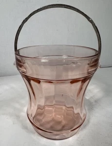 Fostoria Versailles Rose Pink Vintage Ice Bucket - Detachable Handle ***READ*** - Picture 1 of 10