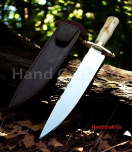 17" Handmade J2 Steel Big Hunting Bowie Knive with Stag Antler Handle  Bowie - Imagen 1 de 3
