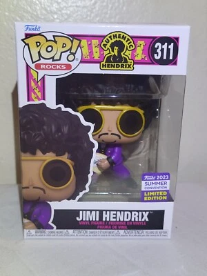 Funko POP! Rocks Jimi Hendrix #311 púrpura Jimi Hendrix 2023 SDCC EXCLUSIVO  Foto 1 de 2