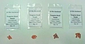 Copper Cyclops Tungsten Bead Heads for Fly Tying in 2.3mm, 2.7mm, 3.2mm & 3.8mm - Bild 1 von 5