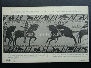 Bayeux Tapestry WILLIAM QUESTIONS CHIEFTAIN Old French Postcard ND Phot 157 - Picture 1 of 2