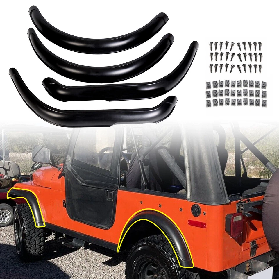 Replacement Fender Flare Flares Full Kit For Jeep CJ CJ5 CJ7 1955-1986 #11601.01 - Image 1 of 4