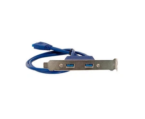Kingwin KW-PCI2USB3 2 x USB 3.0 Port Pass-Thru Adapter/Bracket, 18inch - Picture 1 of 2