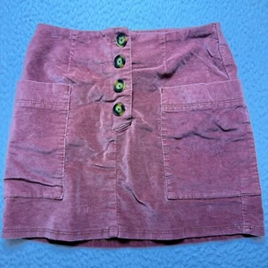 BDG Skirt Womens small corduroy  Button Front Pockets Casual Cute Pink - Picture 1 of 6
