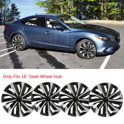 Set of 4 For Mazda 6 and 3 2003-2016 16" Wheel Covers Full Rim Snap On Hub Caps - Image 1 of 4