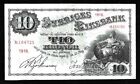 World Paper Money - Sweden 10 Kronor 1916 P27k @ Crisp Vf-Xf