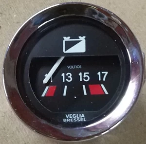 VOLT GAUGE VOLTMETER VOLTIMETRO VEGLIA BRESSEL 52mm MINI COOPER - Bild 1 von 2