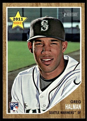 2011 Topps Heritage Greg Halman Rookie Seattle Mariners #362 - Image 1 of 2