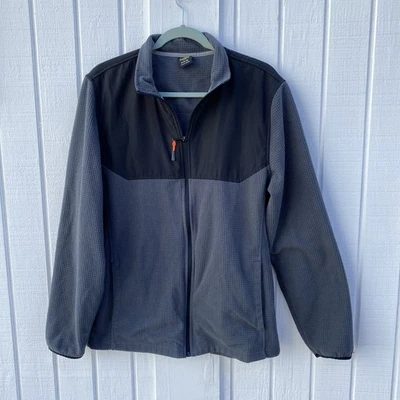 Athletic Works Medium Zip Up Jacket Black Grey Activewear Hiking Outdoors Ski - Image 1 of 4