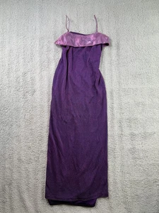 Alex Evenings Dress Womens 4P Maxi Gown Formal Sleeveless Elegant Metallic - Picture 1 of 9