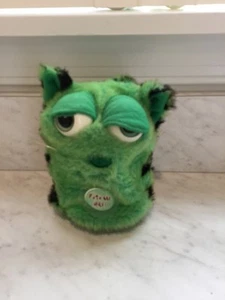 Vintage 1990s Trendmasters Green Cat RARE Interactive Toy Furby like WORKS - Picture 1 of 8