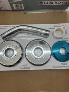 Replacement Chrome Shower Arm And Flange RP38408 And RP38046 - Picture 1 of 3