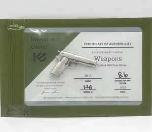 Investment Caster 1911 .999 Silber Mini - 8,6g - Serial #228 - Sealed COA 2025 - Bild 1 von 2