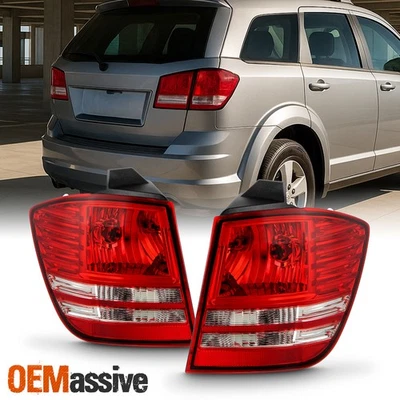 Par exterior de luces traseras rojas cromadas halógenas izquierda+derecha para Dodge Journey 2009-2020 Foto 1 de 4