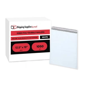 1050 Poly High Quality 12.5" x 19" Bubble Mailers Envelopes Bags 12.5x19 - Picture 1 of 7