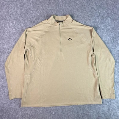 Nike Trail Pullover Mens 2XL Tan Dri-Fit FV9994-247 Wool Blend Half Zip Outdoor - Image 1 of 4