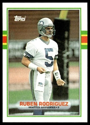 1989 Topps Ruben Rodriguez Seattle Seahawks #185 - Image 1 of 2
