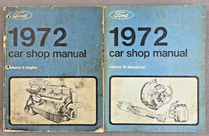 Lote 2 Manuales de Servicio Ford Car Shop 1972 Motor Vol 2 y Mustang Eléctrico Vol 3 - Imagen 1 de 20