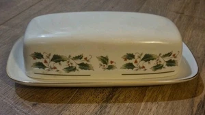Porter And Smith Holly Butterdose Fine China Goldrand Japan  - Bild 1 von 7
