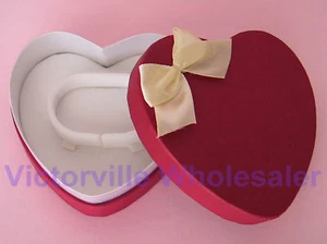 Red Heart-Shape Bangle Box with Bow #280 - NEW - BUY MORE & SAVE - Picture 1 of 4