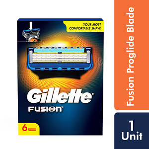 Gillette Fusion Proglide Shaving Blades (Pack Of 6 Cartridges) Free Shipping