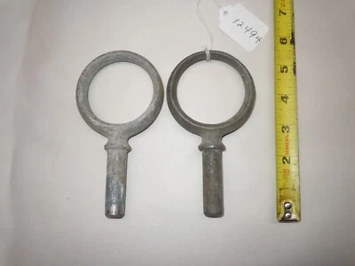 Vintage Set of Galvanized Oar Locks, 2-1/4" Hole, 39/64" Diameter Shank - Image 1 of 3
