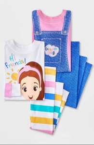 NUOVO set pigiama Ms. Rachel bambina aderente cotone taglia 5T 4 pezzi - Foto 1 di 10
