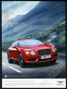 2012 Bentley Continental GT V8 red car photo vintage print ad - Picture 1 of 7