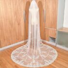 Cathedral Veil Lace long one layer Veil for bride
