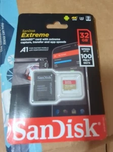 NEW SEALED SanDisk Extreme MicroSDHC 32 GB Memory Card SDSQXVF-032G-AN6MA - Photo 1 sur 1