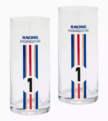 PORSCHE LIFESTYLE Original Porsche "Longdrinkgläser Set – Racing" im legendären #Racing Design