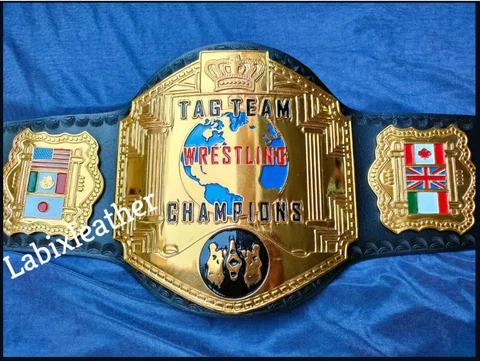 All Star Design Independent World Tag Team Championship wrestling Belt 4mm ZINC Cover