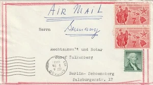 1961 USA cover sent from Chicago ILL to Berlin Germany - Picture 1 of 2